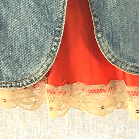 Daisy Fuentes Fitted Jean Jacket w/ Silk/Lace Tank - Picture 3 of 5